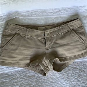 Khaki Hollister Mini Shorts